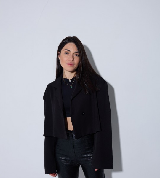 Блейзер Modern Cropped Чорний | Showroom By Nona — зображення 2